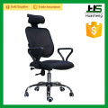 Cadeira executiva de malha preta com ajuste de apoio para a cabeça H-M04-BK.